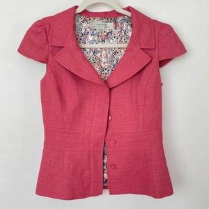 Pink Short Sleeve Blazer